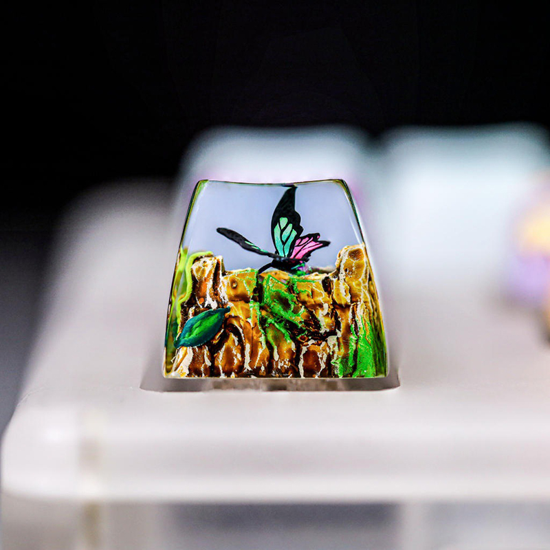 Resin Art Baby - Organism Resin Keycap Creactive Art Keyboard