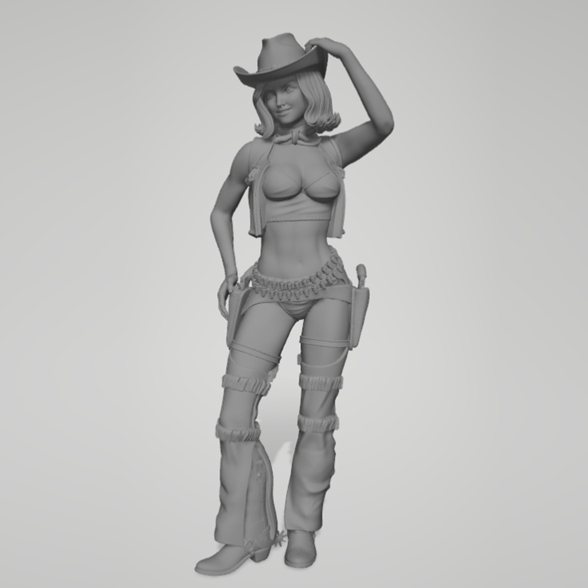 1/24 1/18 1/12 cowboy girl Una - Resin Art Work recension och pris