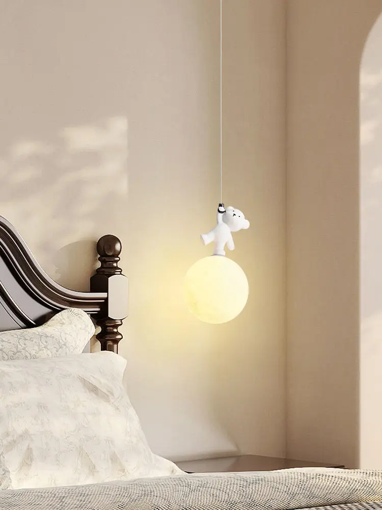 Bear Lamp Cartoon Nursery Beds - Resin Art Baby recension och pris