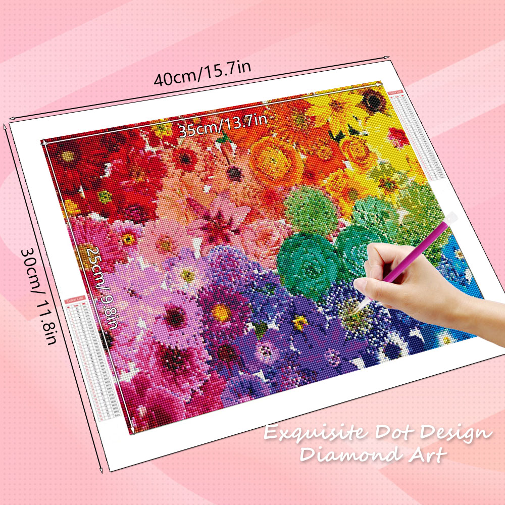 HUACAN Diamond Art Kits Flower - Resin Art Rose recension och pris