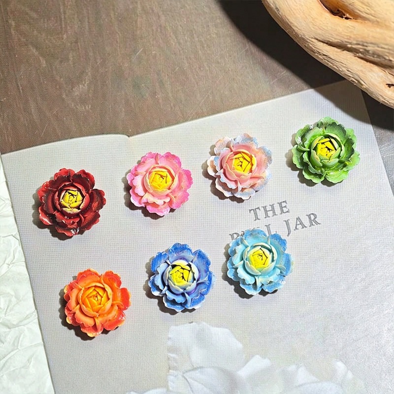 50pcs Mixed Color 3D Resin Ros - Resin Art Rose recension och pris