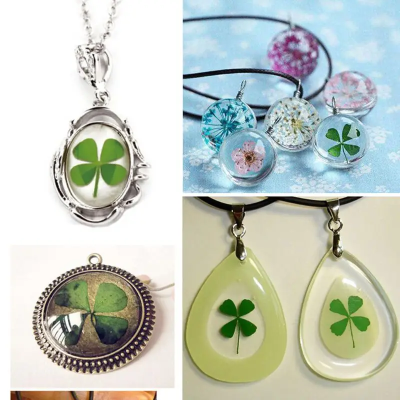 12Pcs Lucky Dried Leaf Clover  - Resin Art Baby recension och pris